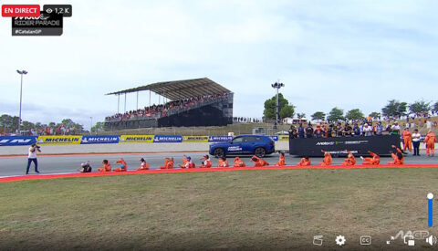 MotoGP Barcelone Catalogne Parade LIVE : La charette version catalane...