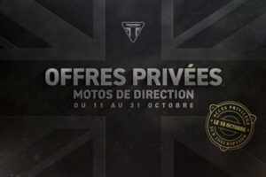 Street : Triumph lance ses ventes privées de véhicules de direction