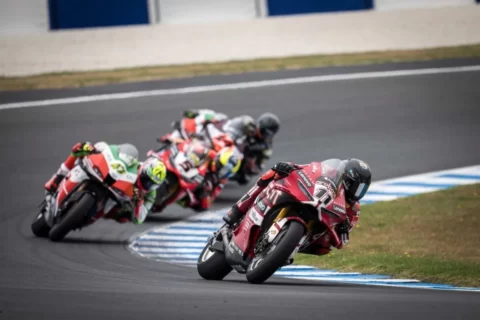 Superbike, Australie, course 2 : Nicol&ograve; Bulega ne craint pas la pluie, Ducati sans rivaux