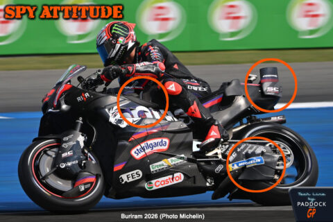 "Spy Attitude" Technique MotoGP : Vu chez Aprilia en Tha&iuml;lande...