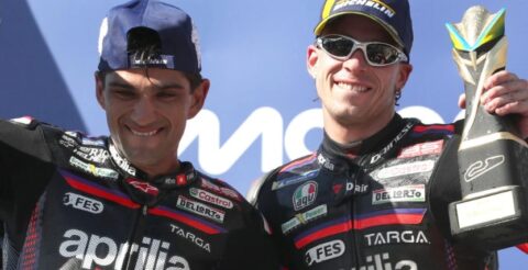 MotoGP &ndash; quelle ambiance chez Aprilia ? : Bezzecchi et Martin &ldquo;unis&rdquo; aujourd&rsquo;hui &hellip; pour mieux s&rsquo;affronter demain ?