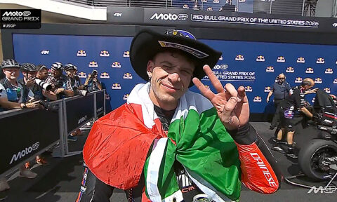 MotoGP, Austin, Grand Prix : Marco Bezzecchi (Aprilia/1) "&Agrave; chaud"