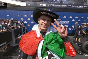 MotoGP, Austin, Grand Prix : Marco Bezzecchi (Aprilia/1) "&Agrave; chaud"