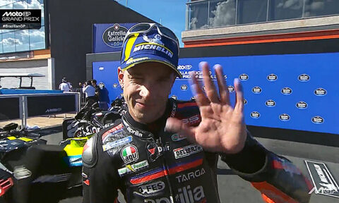 MotoGP, Br&eacute;sil, Course : Marco Bezzecchi (Aprilia/1) "&Agrave; chaud"