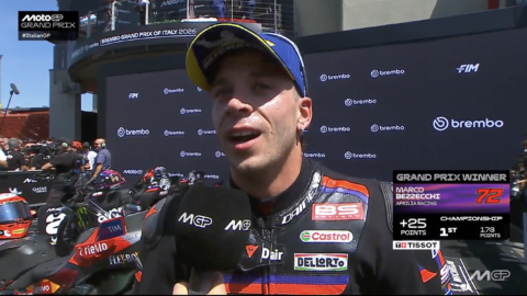 MotoGP, Italie, Mugello, GP : Marco Bezzecchi (Aprilia/1) "&Agrave; chaud"