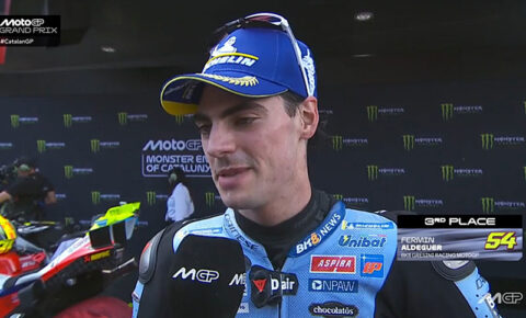 MotoGP, Barcelone Catalogne, GP : Fermin Aldeguer (Ducati/3) "&Agrave; chaud"