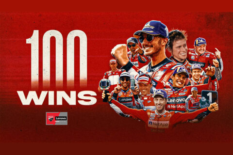 Triple 100 en Hongrie : 100 victoires pour Ducati Corse en MotoGP, 100 victoires pour Marc Marquez, en cette ann&eacute;e des 100 ans de Ducati !