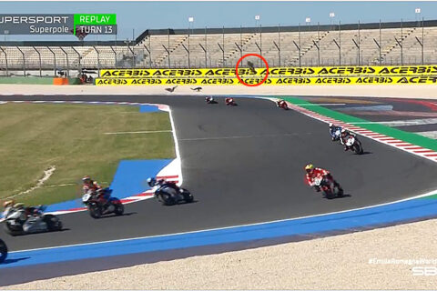Supersport Misano J1 : Oncu le plus couillu, Garzo le plus haut...