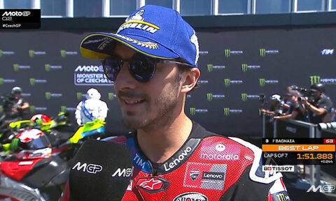 MotoGP, Brno, Qualifications : Francesco Bagnaia (Ducati/3) "&Agrave; chaud"