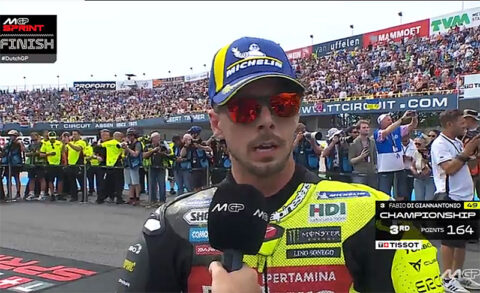 MotoGP, Assen, Sprint : Fabio Di Giannantonio (Ducati/3) "&Agrave; chaud"