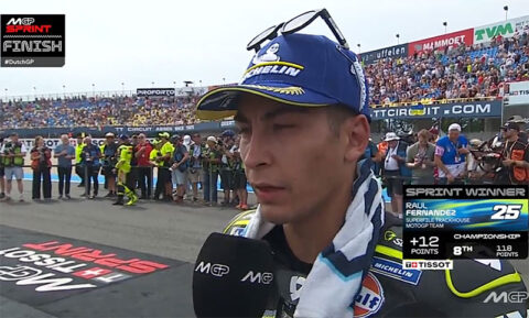 MotoGP, Assen, Sprint : Raul Fernandez (Aprilia/1) "&Agrave; chaud"