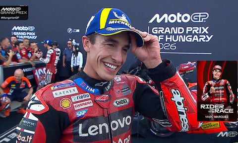 MotoGP, Hongrie, Grand Prix : Marc Marquez (Ducati/1) "&Agrave; chaud"
