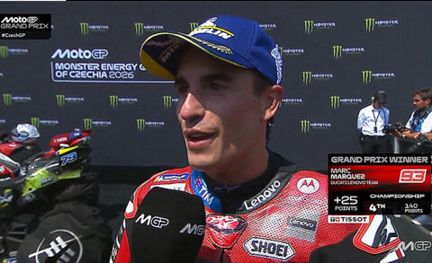 MotoGP, Brno, Grand Prix : Marc Marquez (Ducati/1) "&Agrave; chaud"