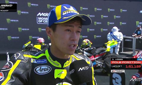 MotoGP, Brno, Qualifications : Ai Ogura (Aprilia/1) "&Agrave; chaud"