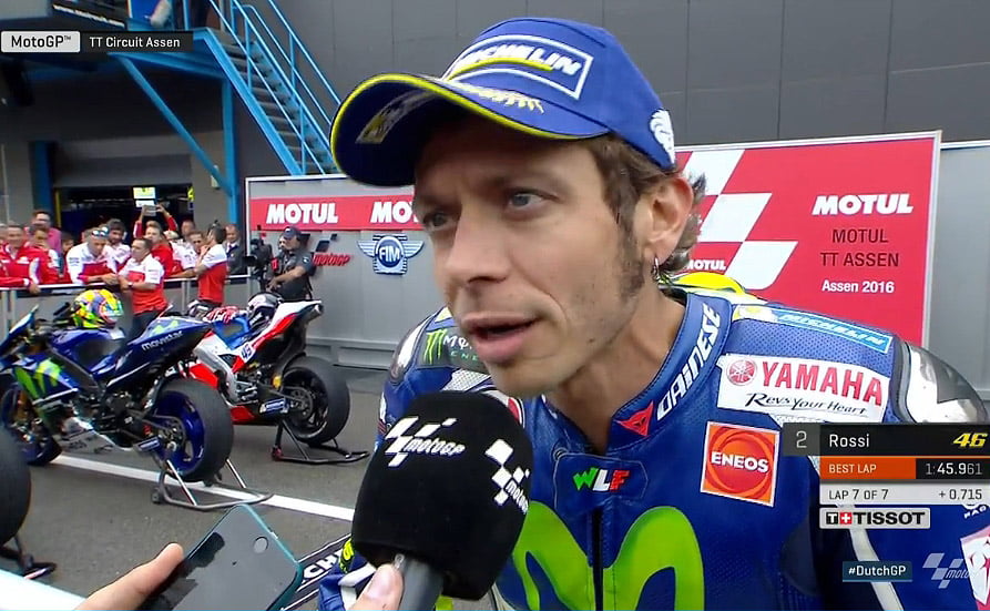 Assen, MotoGP, Qualification: Valentino Rossi, à chaud