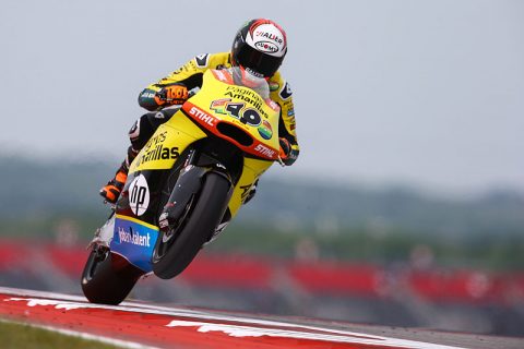 Austin, Moto2, Qualifying: Rins in the style of Marc Márquez