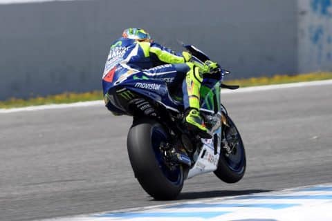 Test in Jerez, Movistar Yamaha: Rossi abandons the rear tank and finds his front tire.
