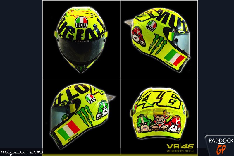Mugello, MotoGP : Le nouveau casque de Valentino Rossi